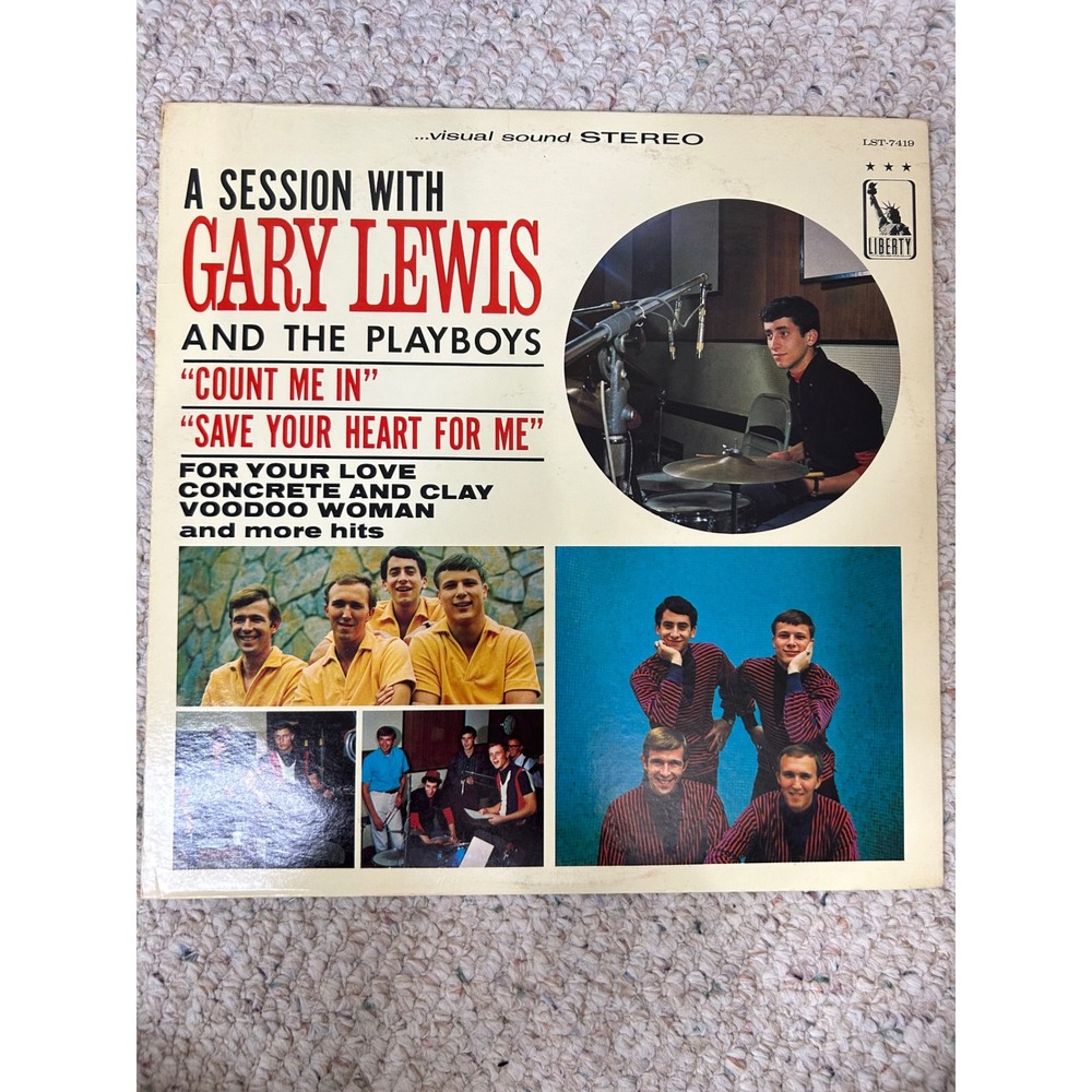 Gary Lewis And The Playboys A Session With Vinyl LP Record Stereo LST-7419 1965